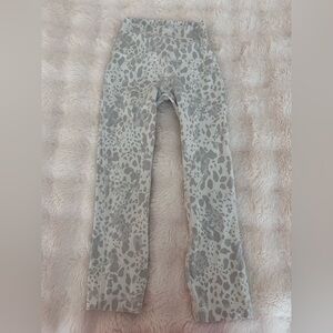 Lululemon White Leopard Print Leggings